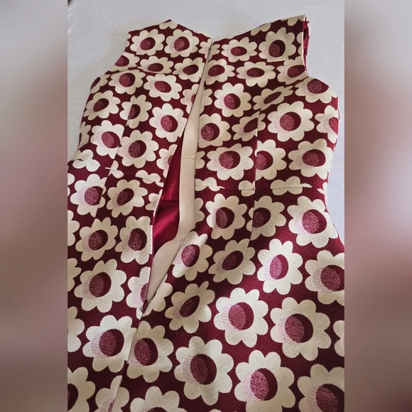 NWT Boden Harriet Daisy Jacquard Sheath Dress Size 8P (Med Petite) Cream/Mauve - Picture 12 of 13